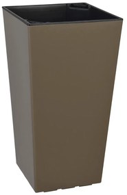 Brązowa matowa doniczka Gardenico Elise, wys. 26 cm