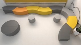 Szkolna pufa poczekalniana Tobo Light łuk