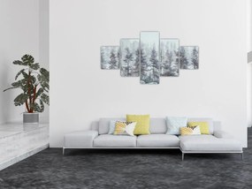 Obraz - Pine forest II, aquarel (125x70 cm)