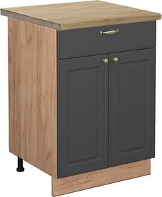 Szafka dolna do kuchni antracytowo-złoty 60x60x82 fame-line