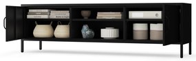 Szafka RTV długa XL czarna ROSARIA 1700 x 400 x 500