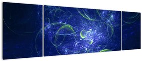 Obraz - niebieska abstrakcja (170x50 cm)
