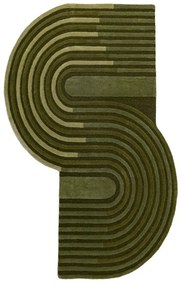 Zielony wełniany dywan tkany ręcznie 120x180 cm Conway Retro – Flair Rugs