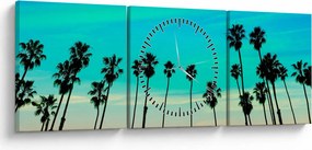 Obraz - Kalifornia (z zegarem) (90x30 cm)