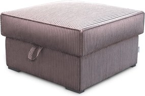 FERA - Stylowa pufa tapicerowana ponadczasowym sztruksem w kolorze pudrowego różu, ze schowkiem