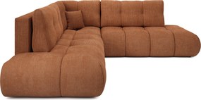 Masseno Narożnik DUCA z funkcją spania i pojemnikiem na pościel Narozniki L, Rozkładana sofa - Ceglasty, FLOW 09