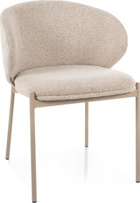 Krzesło do jadalni KIOTO, kaszmir/jasny beżowy