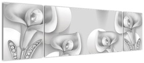 Obraz - kwiatowy wzór (170x50 cm)