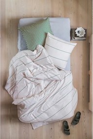 Beżowa pościel jednoosobowa z satyny bawełnianej 140x200 cm Align – Mette Ditmer Denmark