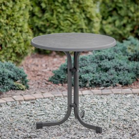 Stół ogrodowy Dine &amp; Relax 60 cm pizarra / antracyt 3 nogi PATIO