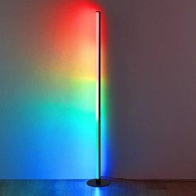 Czarna lampa stojąca LED (wysokość 110 cm) Tendo – Reality