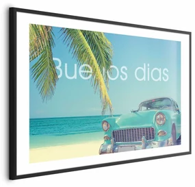 Plakat Buenos dias 42x29,7 cm z ramą czarną z marginesem ARTGEIST B