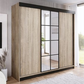 Szafa przesuwna z lustrem BARI 1 dąb sonoma 250