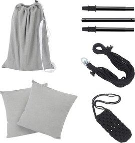 MIADOMODO Wiszący fotel bujany, szary