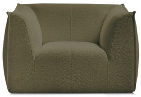 Zielony fotel z materiału bouclé Giorgia – Bobochic Paris