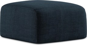 Pufa - z tkaniny strukturalnej - królewski niebieski - LEILA