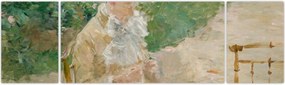 Obraz - Berthe Morisot, Young Woman Knitting, reprodukcje (170x50 cm)