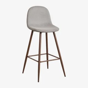 Zestaw 2 Wysokich Stołków Glamm Ciemne Drewno & ↑75 Cm & Concrete - Sklum