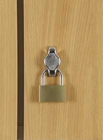 Szafka ubraniowa S1 wąska, 2-drzwiowa, 1850 x 500 x 500 mm, demontaż, zamek obrotowy, drzwi laminowane, brzoza