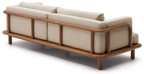 Beżowa sofa ogrodowa z litego drewna tekowego Turqueta – Kave Home