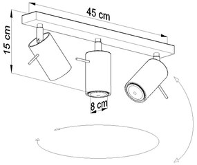 Minimalistyczny plafon LED A2-R80