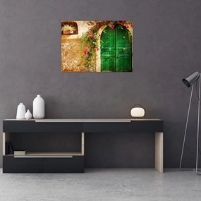 Obraz na szkle starych drzwi (70x50 cm)