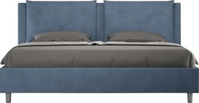 Łóżko bez stelaża tapicerowane 180x210 microfibra Niebieski Appia