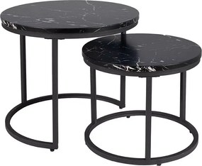 Zestaw 2 stolików kawowych AMARO czarny