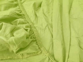 PrzytulneMieszkanie.pl Jersey prześcieradło BASIC jasnozielone 90 x 200 cm