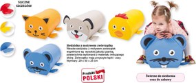 Piankowe siedzisko przedszkolne wałek z motywem zwierzątka Edumals myszka