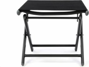 Aluminiowy stołek ogrodowy - składany czarny