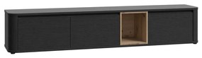 Szafka RTV INAR czarna/brązowa