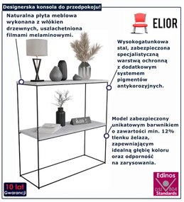 Konsola nowoczesna pod lustro beton + czarny  K3-B87