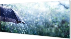 Szklany Panel Deszcz na tle Parasola