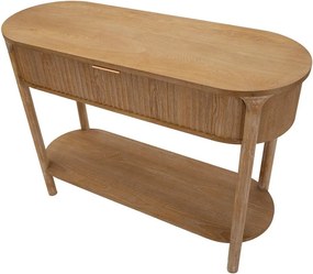 Konsola z litego drewna jodłowego w naturalnym kolorze 40x110 cm Gothenburg – Mauro Ferretti