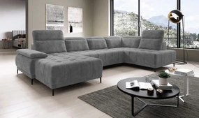 Narożnik FOCUS XL z elektryczną regulacją siedziska Prawostronny w tkaninie Promocyjnej SALVADOR 14 WERSAL