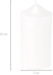 Świeca ozdobna z metalicznym wzorem, 7 x 14 cm