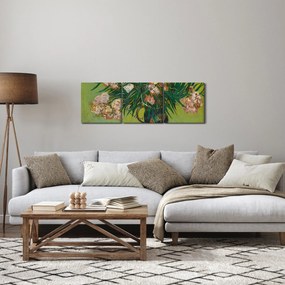Obraz - Vincent van Gogh, Oleanders, reprodukcje (z zegarem) (90x30 cm)
