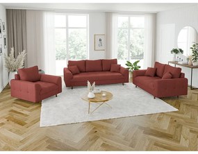 Ceglasta sztruksowa sofa 150 cm Ariella – Ropez
