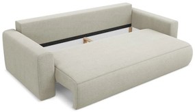 Beżowa rozkładana/ze schowkiem sofa 238 cm Kapua – Makamii