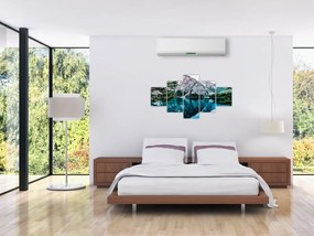 Obraz jeziora w Alpach (125x70 cm)