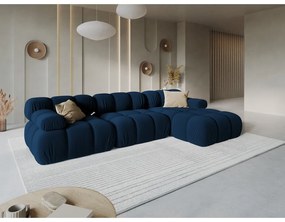 Niebieska aksamitna sofa 285 cm Bellis – Micadoni Home