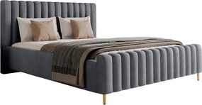 Łóżko tapicerowane Lux z pojemnikiem i zagłówkiem