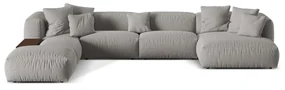 Jasnoszary narożnik modułowy (lewostronny/w kształcie litery U) Martina – Micadoni Home