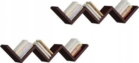Wiszące półki na książki w kolorze wenge N1-W46