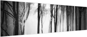 Obraz - Wilk w ciemnym lesie (170x50 cm)