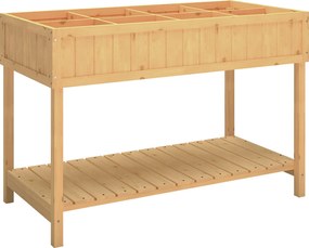 Outsunny Elegancka Podwyższona Grządka z Drewna Świerkowego z Otworami Nawadniającymi, Idealna na Balkon i Ogród