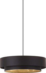 Nowoczesna lampa wisząca czarna 50 cm 3-źródła światła - Drum Duo