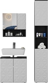 Zestaw mebli łazienkowych czarny 60x30x57 edge