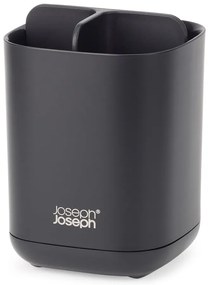 Czarny plastikowy kubek na szczoteczki do zębów EasyStore – Joseph Joseph